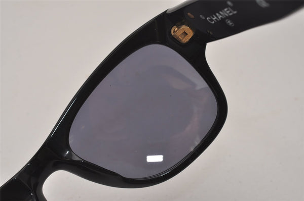 Authentic CHANEL Sunglasses CC Logos CoCo Mark Plastic 02462 Black 2214I