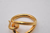 Authentic HERMES Scarf Ring Jumbo Circle Design Gold Tone Box 2215I