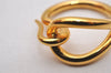 Authentic HERMES Scarf Ring Jumbo Circle Design Gold Tone Box 2215I