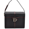 Authentic Christian Dior Vintage Hand Bag Purse Nylon Enamel Black CD 2219I