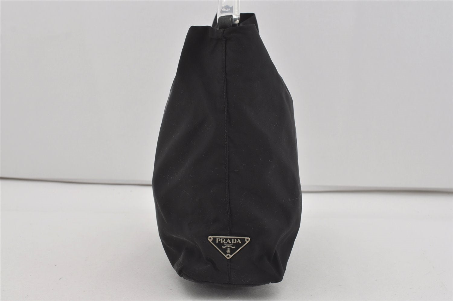 Authentic PRADA Vintage Nylon Tessuto Plastic Shoulder Bag Purse Black 2221I