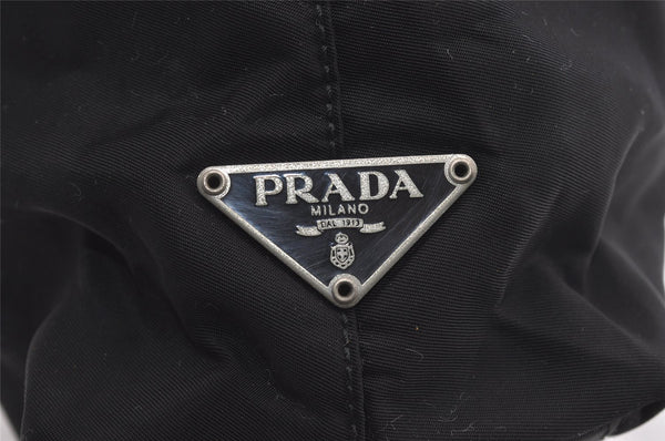 Authentic PRADA Vintage Nylon Tessuto Plastic Shoulder Bag Purse Black 2221I