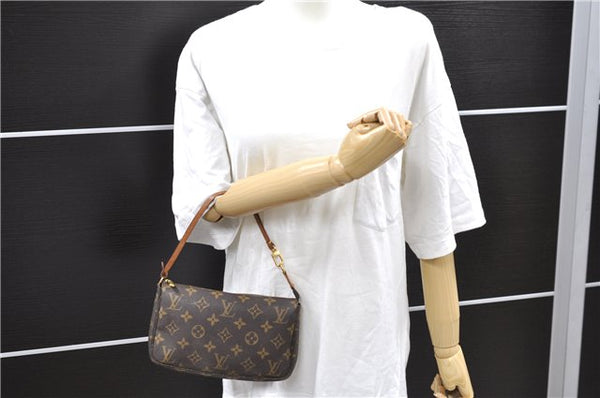 Authentic Louis Vuitton Monogram Pochette Accessoires Pouch M51980 LV 2222D