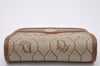 Authentic Christian Dior Honeycomb Coin Case Purse PVC Leather Beige Brown 2222I