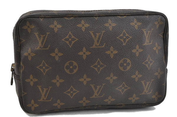Auth Louis Vuitton Monogram Trousse Toilette 23 Clutch Hand Bag M47524 LV 2223D