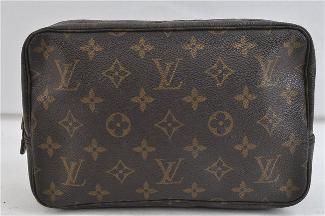 Auth Louis Vuitton Monogram Trousse Toilette 23 Clutch Hand Bag M47524 LV 2223D