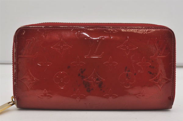 Authentic Louis Vuitton Vernis Zippy Wallet Long Purse Red M91981 LV 2223I