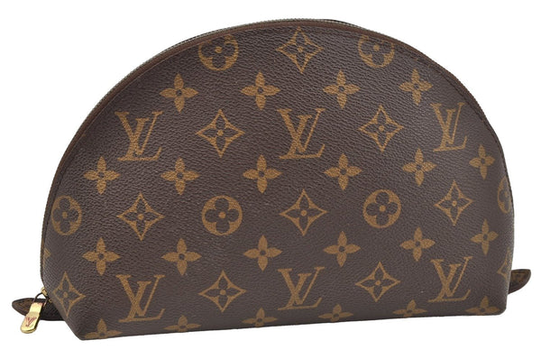 Authentic Louis Vuitton Monogram Trousse Demi Ronde 23 Pouch M47520 Junk 2224I