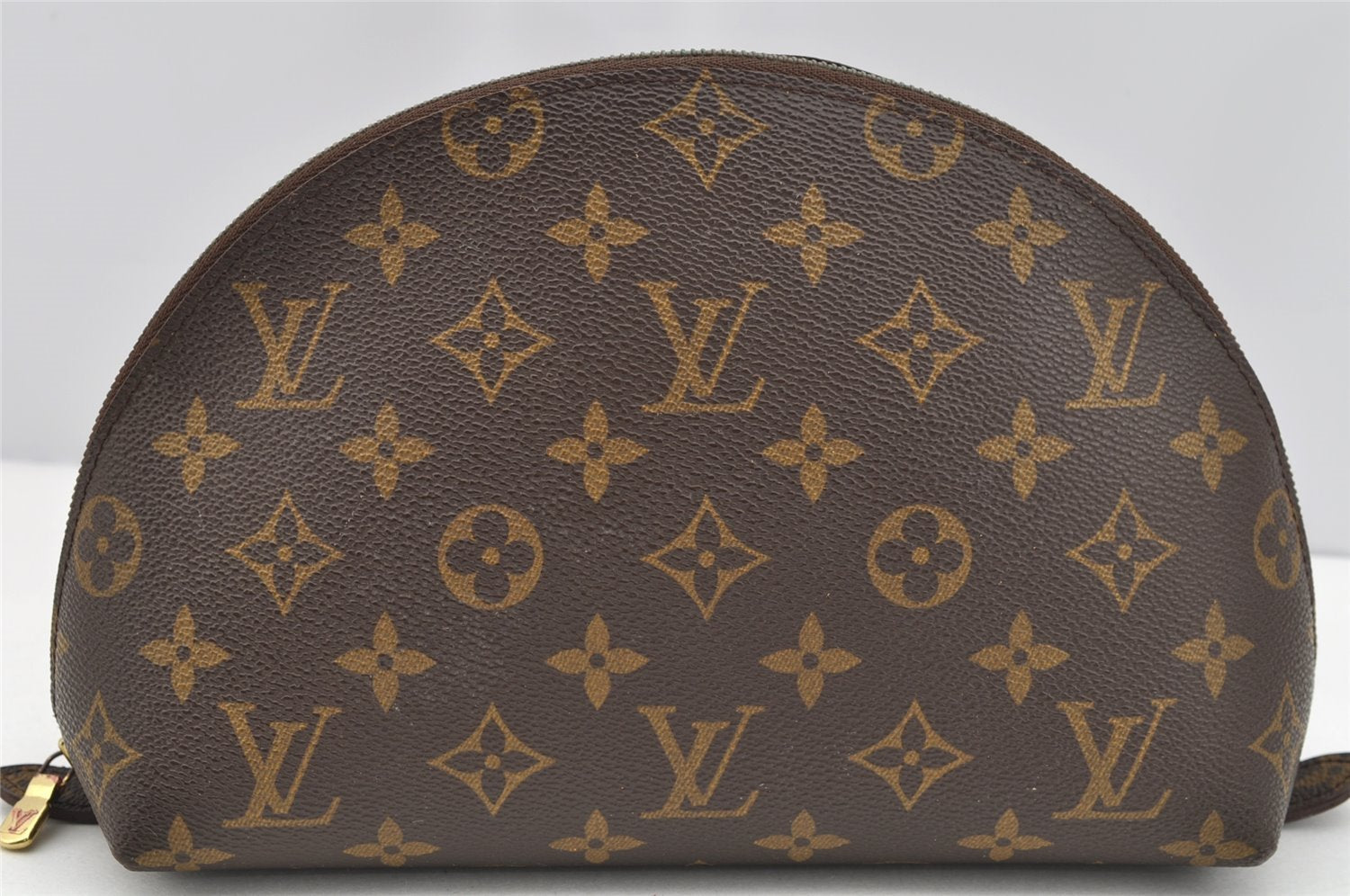 Authentic Louis Vuitton Monogram Trousse Demi Ronde 23 Pouch M47520 Junk 2224I