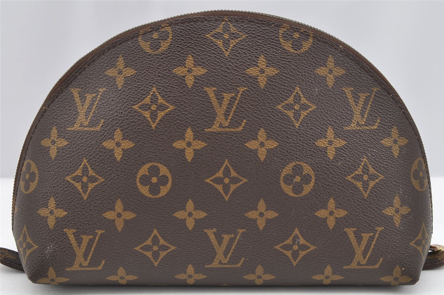 Authentic Louis Vuitton Monogram Trousse Demi Ronde 23 Pouch M47520 Junk 2224I