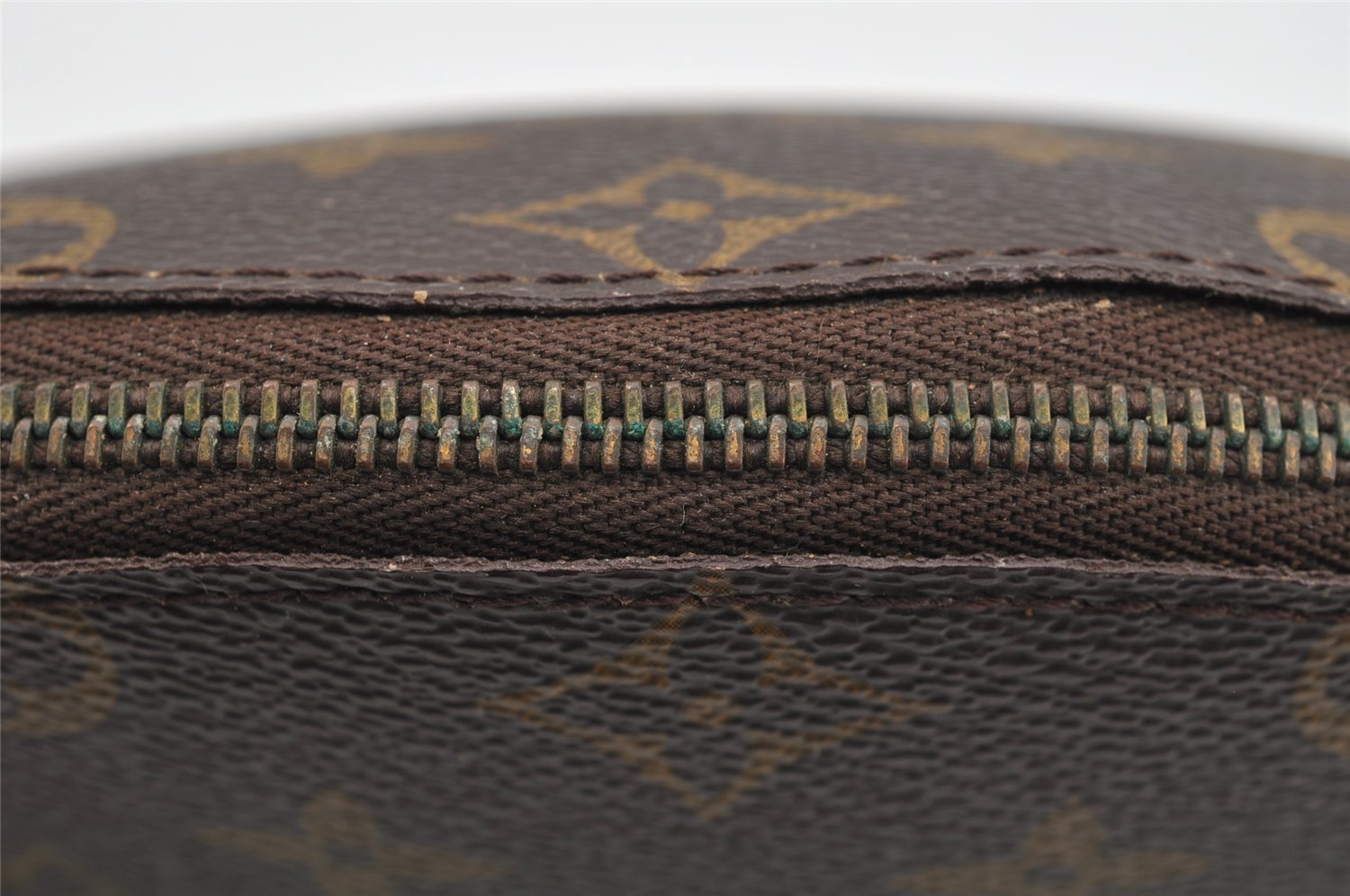 Authentic Louis Vuitton Monogram Trousse Demi Ronde 23 Pouch M47520 Junk 2224I