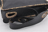Authentic FENDI Selleria Vintage Shoulder Bag Purse Leather Black 2226G