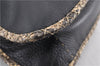 Authentic FENDI Selleria Vintage Shoulder Bag Purse Leather Black 2226G