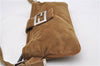Authentic FENDI Vintage Shoulder Cross Body Bag Purse Corduroy Brown 2227G