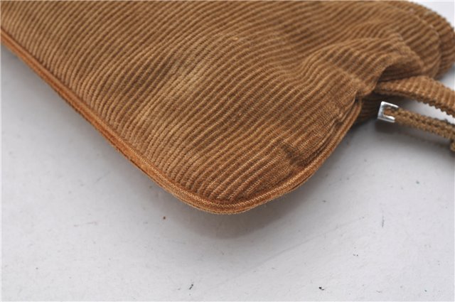 Authentic FENDI Vintage Shoulder Cross Body Bag Purse Corduroy Brown 2227G