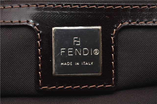Authentic FENDI Vintage Shoulder Cross Body Bag Purse Corduroy Brown 2227G