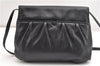 Authentic CELINE Vintage Horse Carriage Shoulder Bag Purse Leather Black 2228G