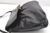 Authentic CELINE Vintage Horse Carriage Shoulder Bag Purse Leather Black 2228G