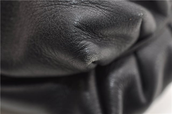 Authentic CELINE Vintage Horse Carriage Shoulder Bag Purse Leather Black 2228G