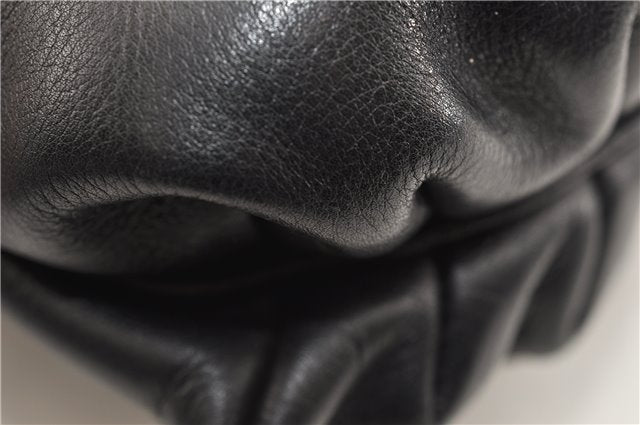 Authentic CELINE Vintage Horse Carriage Shoulder Bag Purse Leather Black 2228G