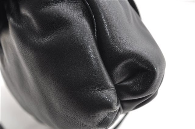 Authentic CELINE Vintage Horse Carriage Shoulder Bag Purse Leather Black 2228G