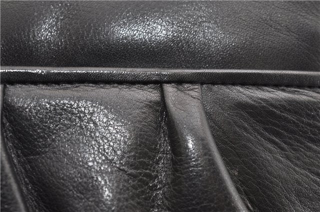 Authentic CELINE Vintage Horse Carriage Shoulder Bag Purse Leather Black 2228G