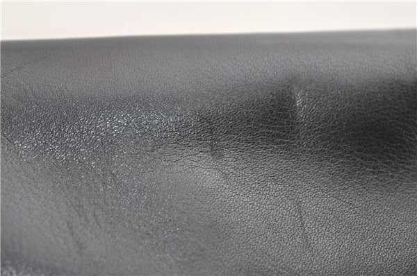 Authentic CELINE Vintage Horse Carriage Shoulder Bag Purse Leather Black 2228G