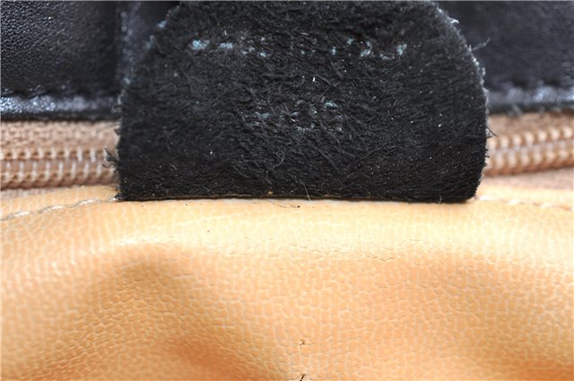 Authentic CELINE Vintage Horse Carriage Shoulder Bag Purse Leather Black 2228G