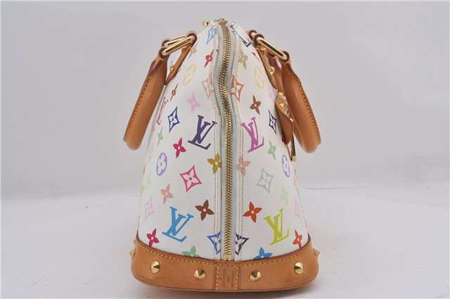 Auth Louis Vuitton Monogram Multicolor Alma PM Hand Bag White M92647 LV 2229E