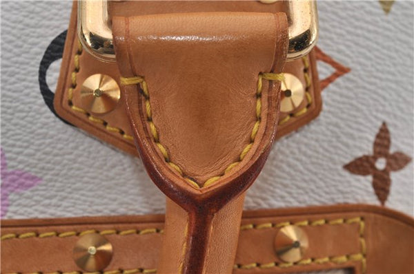 Auth Louis Vuitton Monogram Multicolor Alma PM Hand Bag White M92647 LV 2229E