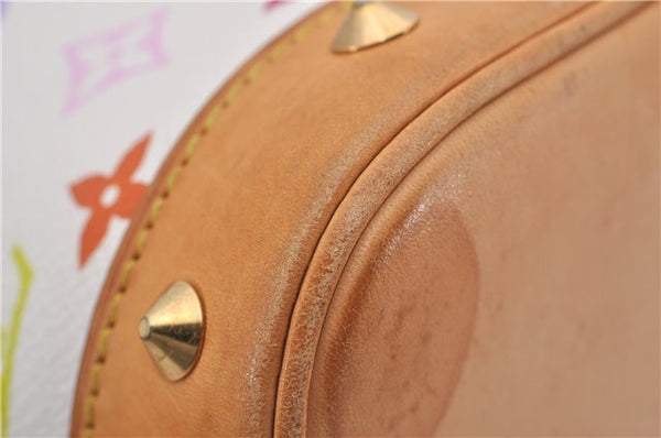 Auth Louis Vuitton Monogram Multicolor Alma PM Hand Bag White M92647 LV 2229E