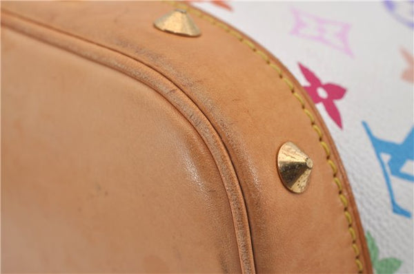 Auth Louis Vuitton Monogram Multicolor Alma PM Hand Bag White M92647 LV 2229E