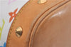 Auth Louis Vuitton Monogram Multicolor Alma PM Hand Bag White M92647 LV 2229E