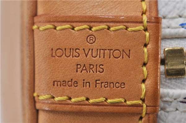 Auth Louis Vuitton Monogram Multicolor Alma PM Hand Bag White M92647 LV 2229E
