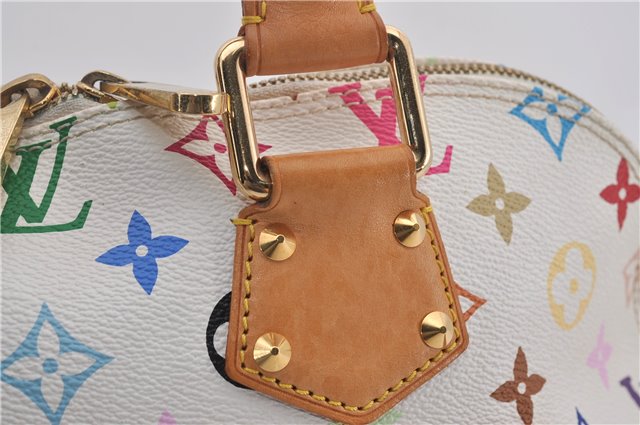 Auth Louis Vuitton Monogram Multicolor Alma PM Hand Bag White M92647 LV 2229E