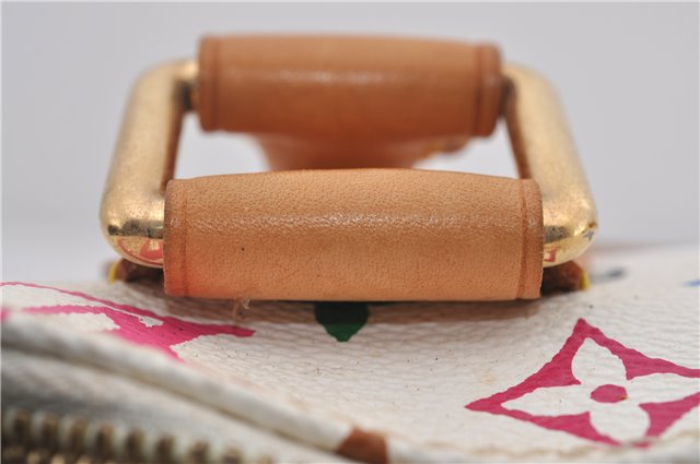 Auth Louis Vuitton Monogram Multicolor Alma PM Hand Bag White M92647 LV 2229E