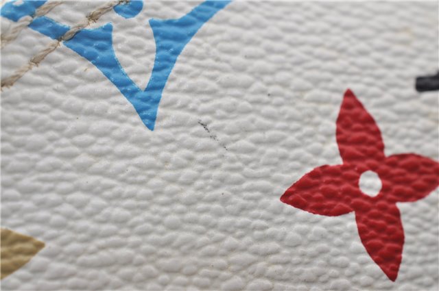 Auth Louis Vuitton Monogram Multicolor Alma PM Hand Bag White M92647 LV 2229E