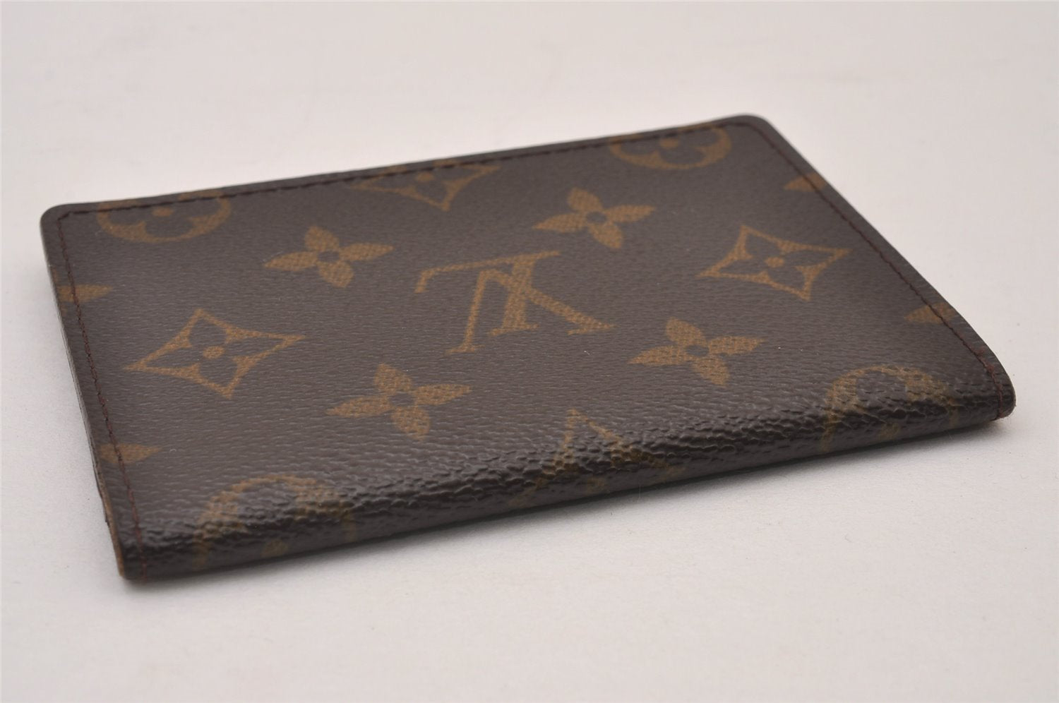 Authentic Louis Vuitton Monogram Porte 2 Cartes Vertical M60533 Pass Case 2229I