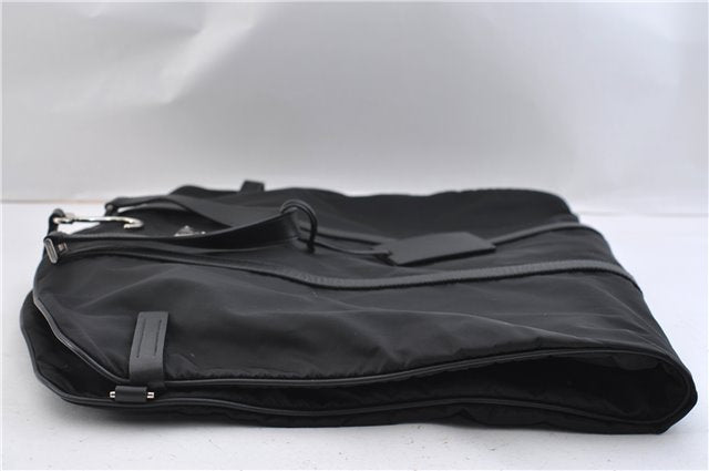 Authentic PRADA Nylon Vintage Tessuto Leather Garment Cover Black 2230F