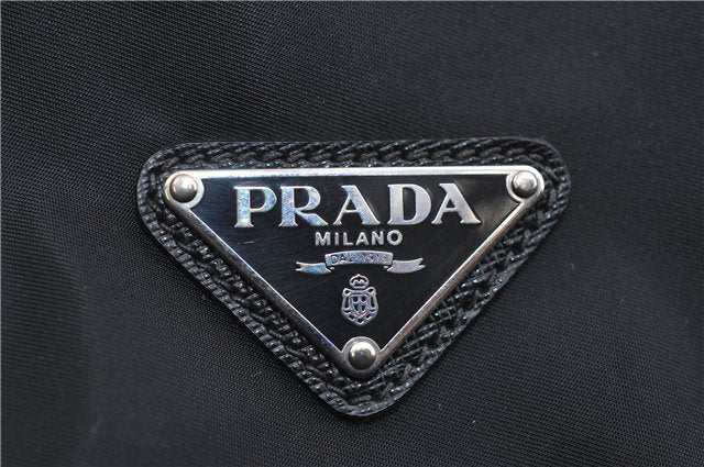 Authentic PRADA Nylon Vintage Tessuto Leather Garment Cover Black 2230F