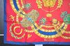 Authentic HERMES Carre 90 Scarf "KOSMIMA" Silk Blue Red 2230I