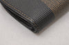 Authentic FENDI Pequin Vintage Bifold Wallet Purse PVC Leather Brown Black 2232I