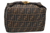 Authentic FENDI Zucca Vintage Hand Bag Purse Canvas Leather Brown Junk 2234I