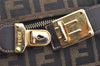 Authentic FENDI Zucca Vintage Hand Bag Purse Canvas Leather Brown Junk 2234I