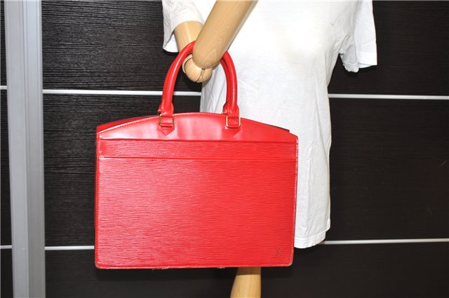 Authentic Louis Vuitton Epi Riviera Hand Bag Red M48187 LV 2235D