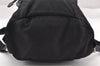 Authentic PRADA Vintage Nylon Tessuto Leather Drawstring Backpack Black 2235I