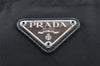 Authentic PRADA Vintage Nylon Tessuto Leather Drawstring Backpack Black 2235I