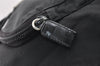 Authentic PRADA Vintage Nylon Tessuto Leather Drawstring Backpack Black 2235I