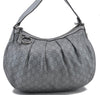 Auth GUCCI Guccissima Sukey Shoulder Tote Bag GG Leather 232955 Silver 2236D