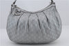 Auth GUCCI Guccissima Sukey Shoulder Tote Bag GG Leather 232955 Silver 2236D